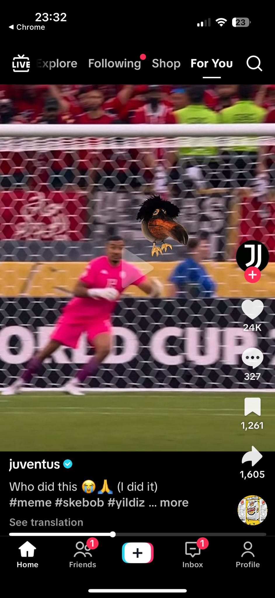 Juventus Skebob TikTok
